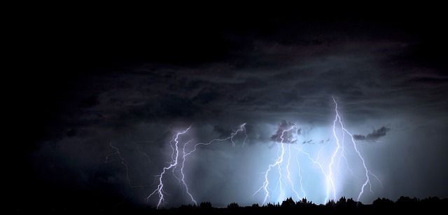 lightning and storm scene