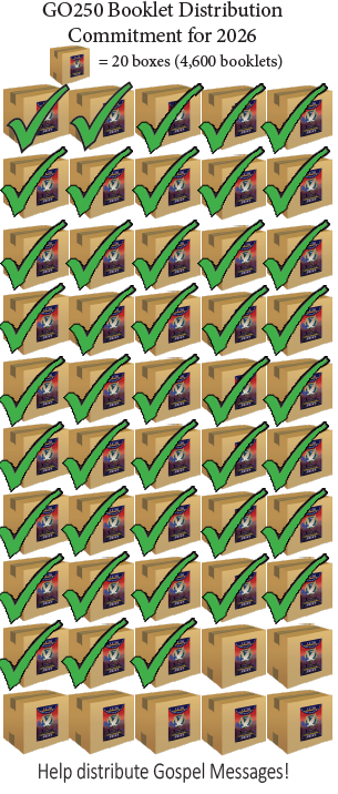 boxes of GO250 books
