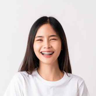 Woman with braces