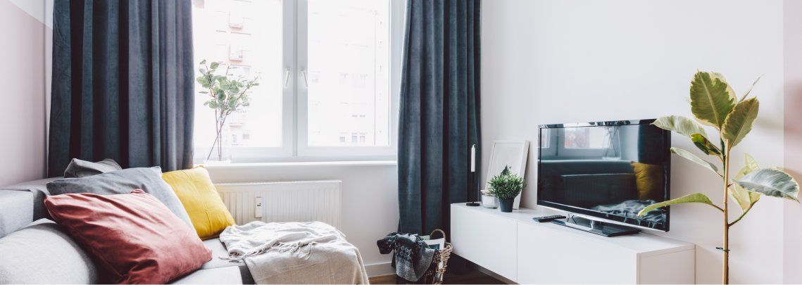interior of small apartment living room