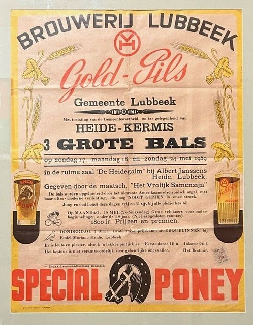 Affiche van evenement gesponsord door Brouwerij Van Hellemont