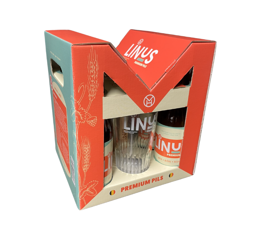 Biercadeauset M-Box met flessen, een glas en flesopener