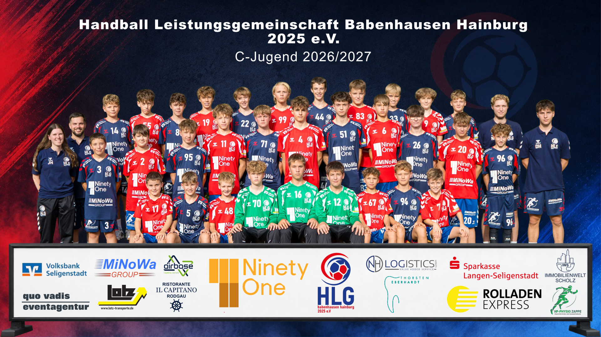 Mannschaftsfoto der C-Jugend 1 und 2 – Saison 2026/27