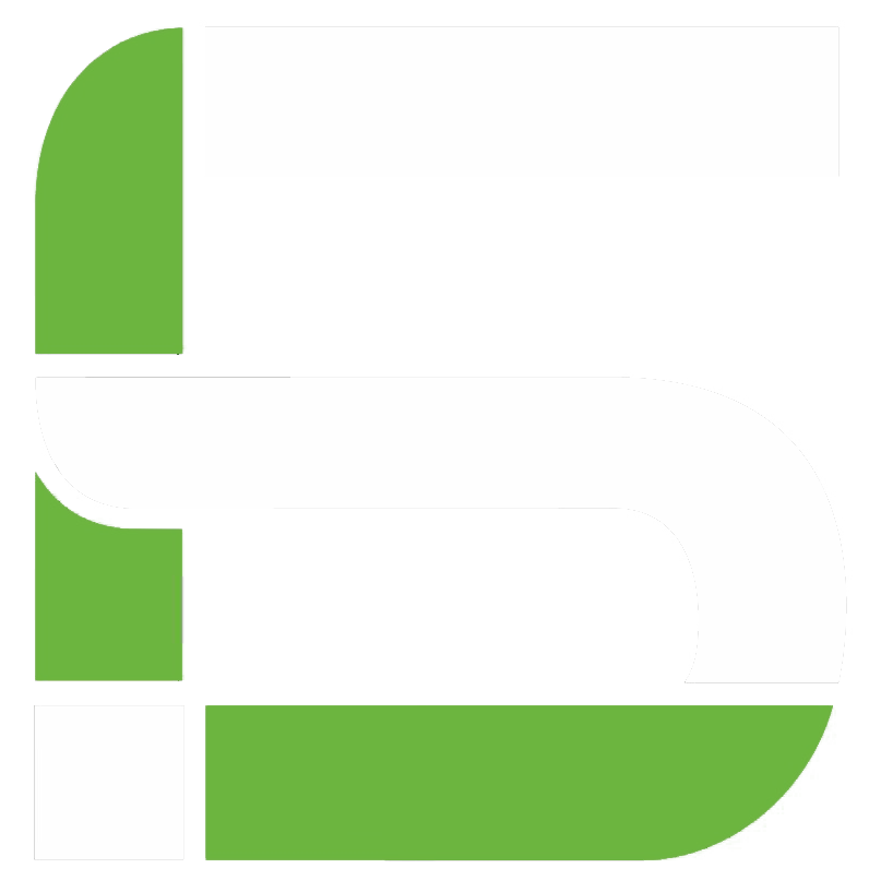Un fond blanc avec un l vert dessus.