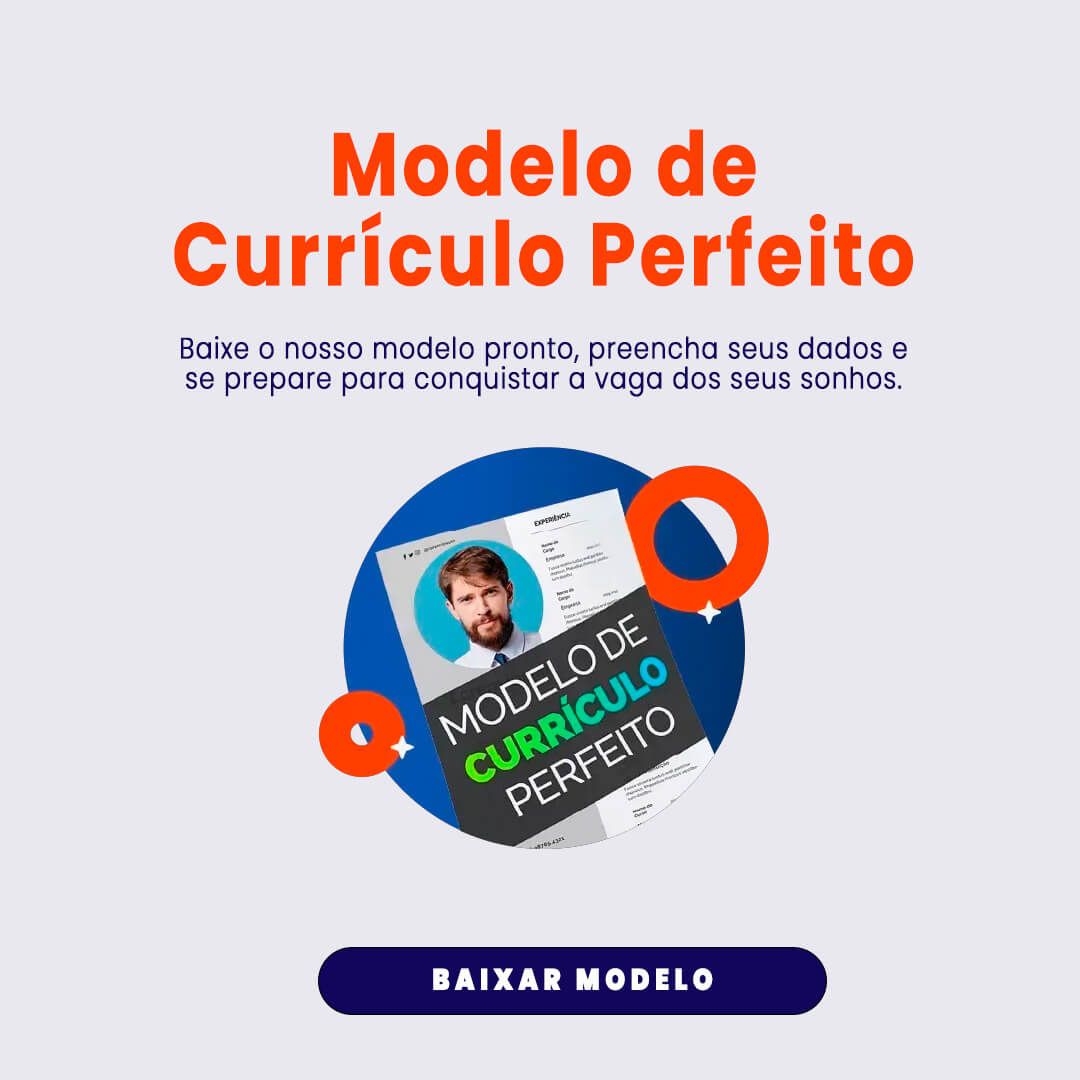 Banner para baixar modelo pronto de currículo ao clicar.