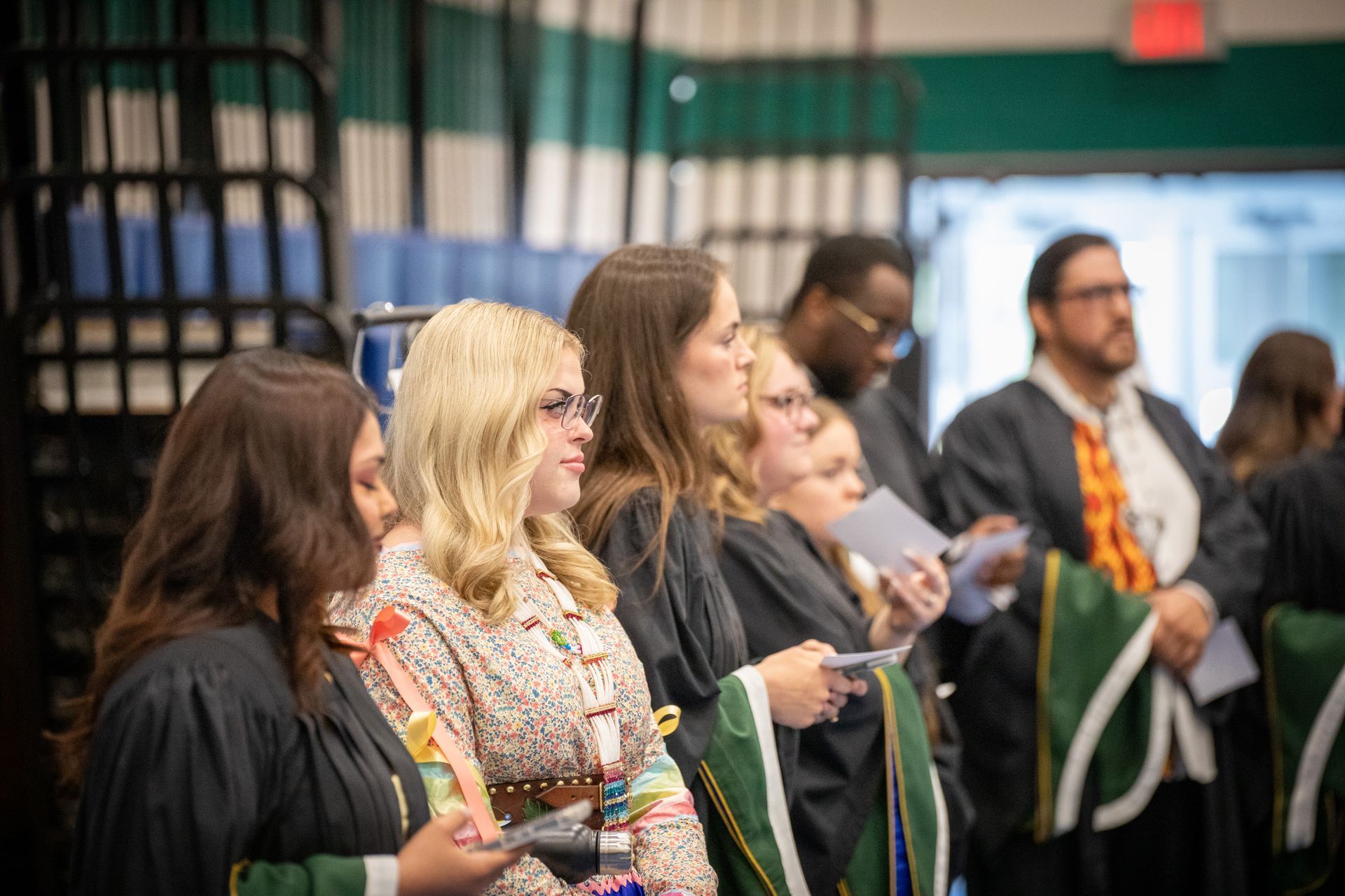 Graduates listening