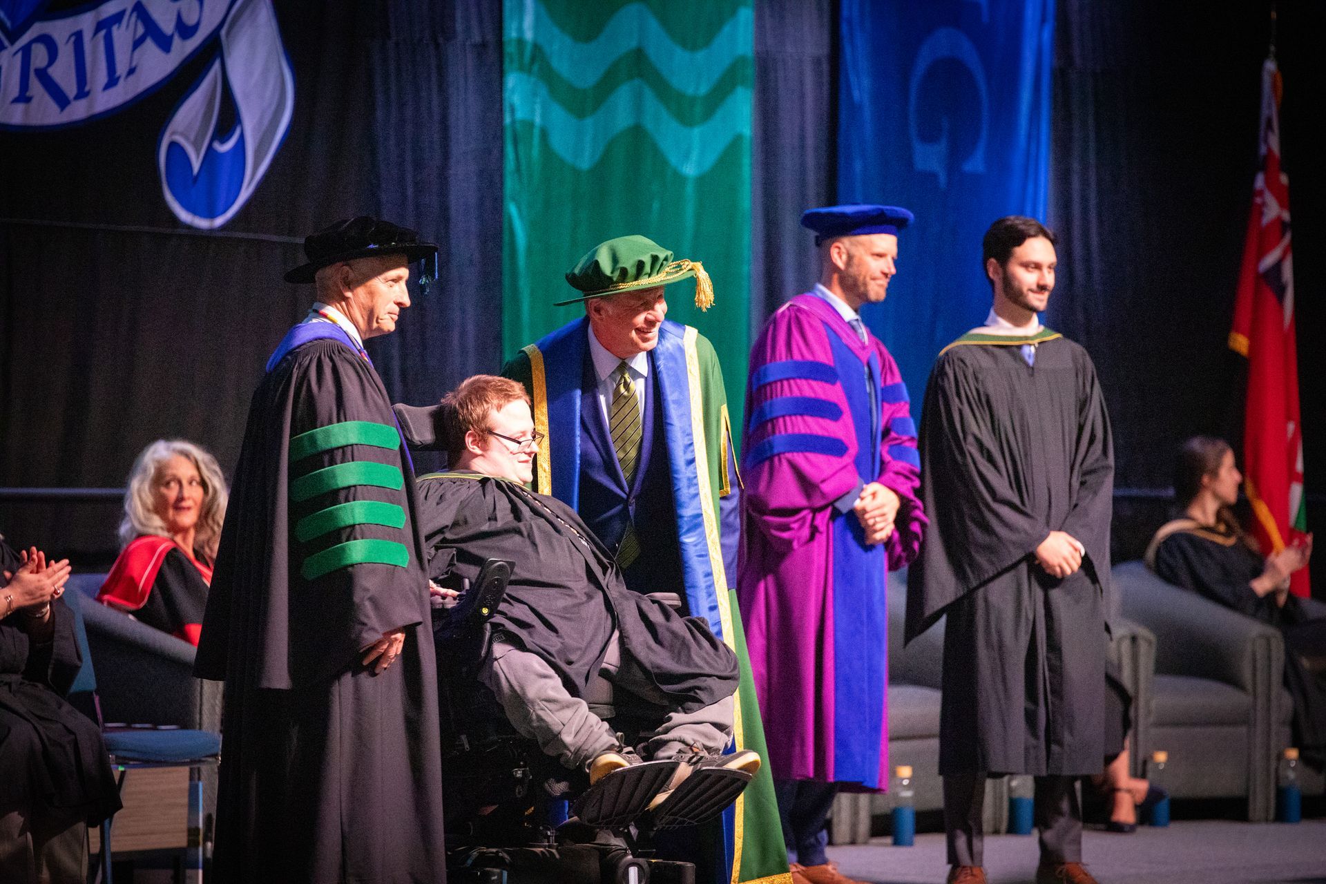 People on stage during Nipissing University Convocation 2026