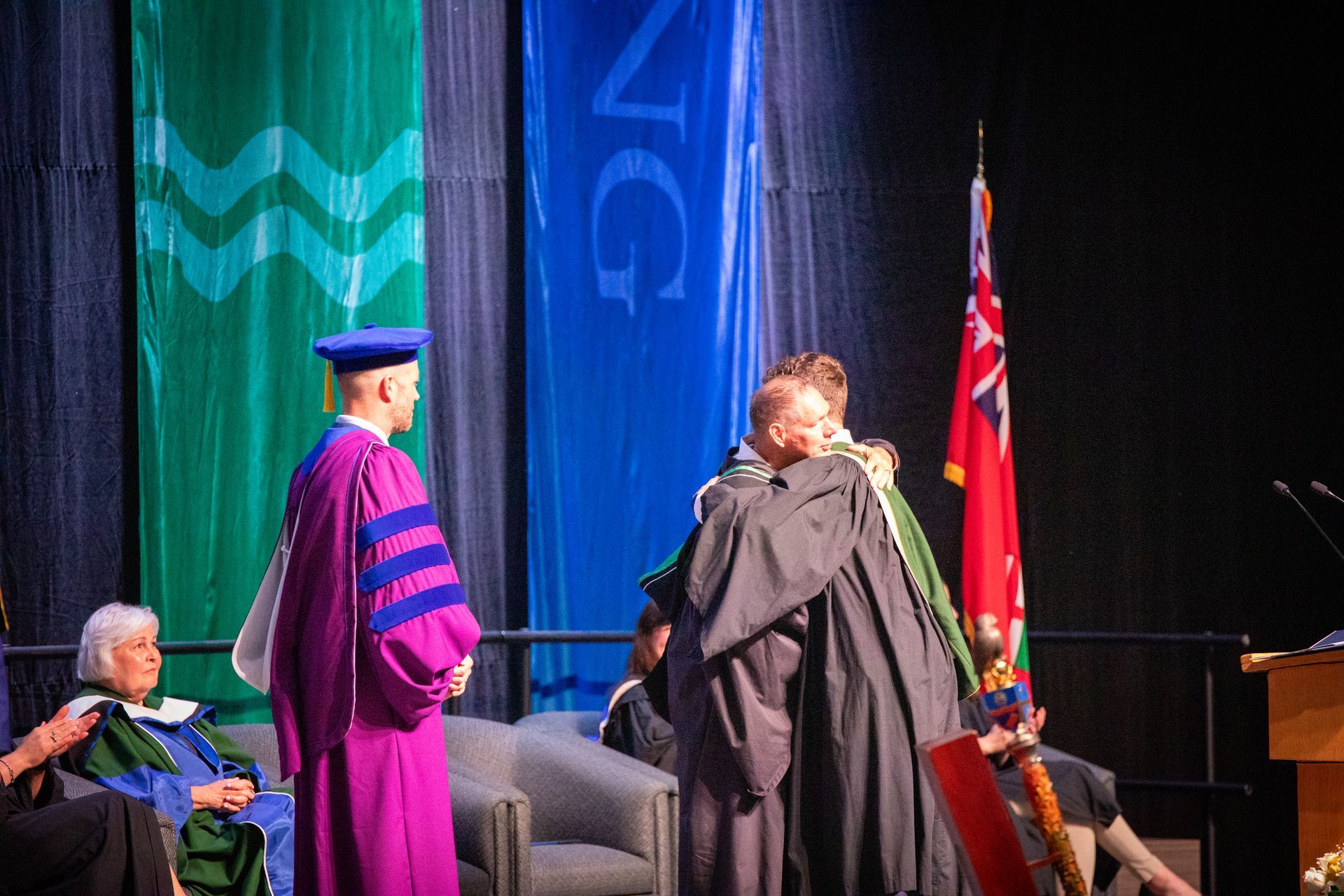 People on stage during Nipissing University Convocation 2026