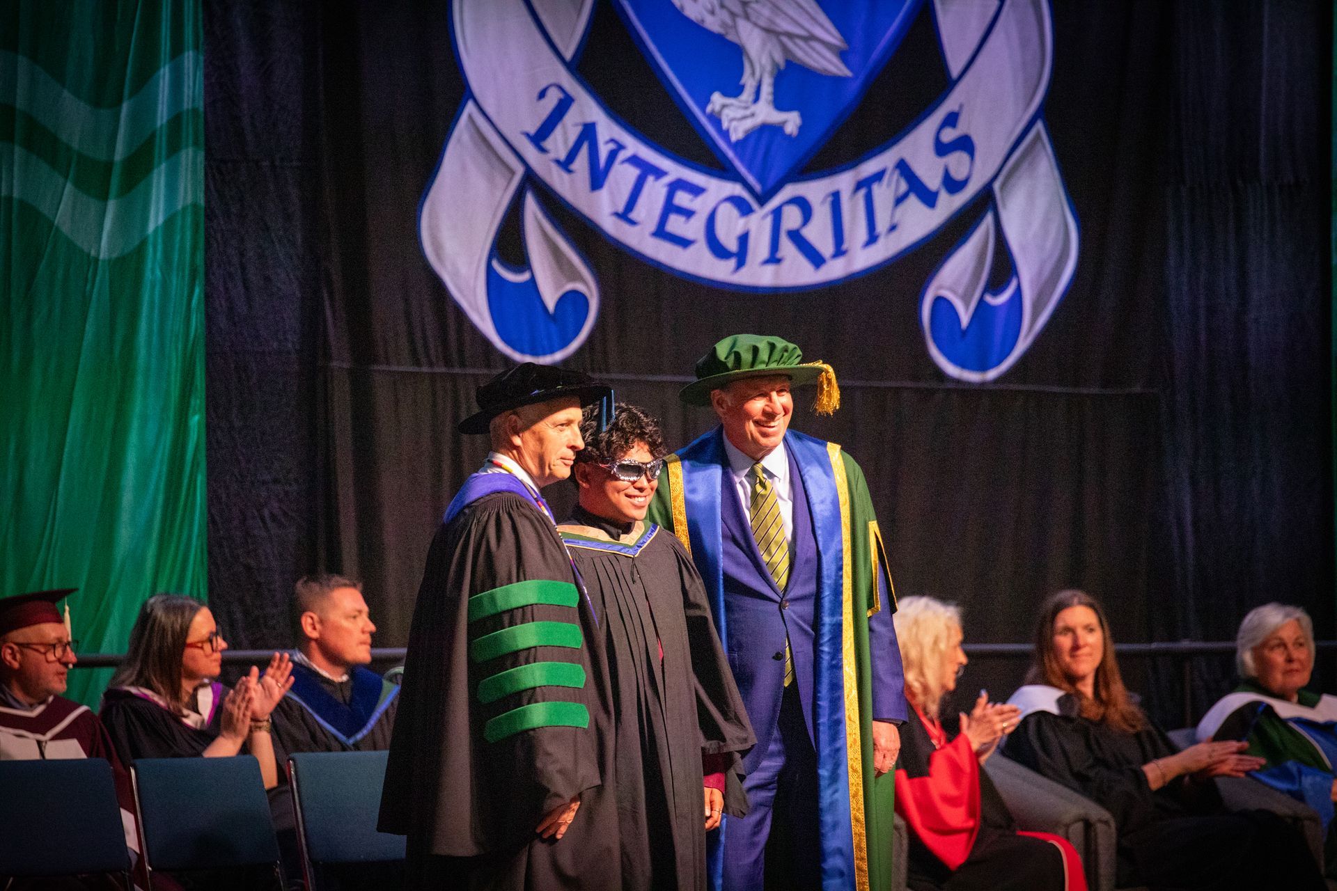 People on stage during Nipissing University Convocation 2026