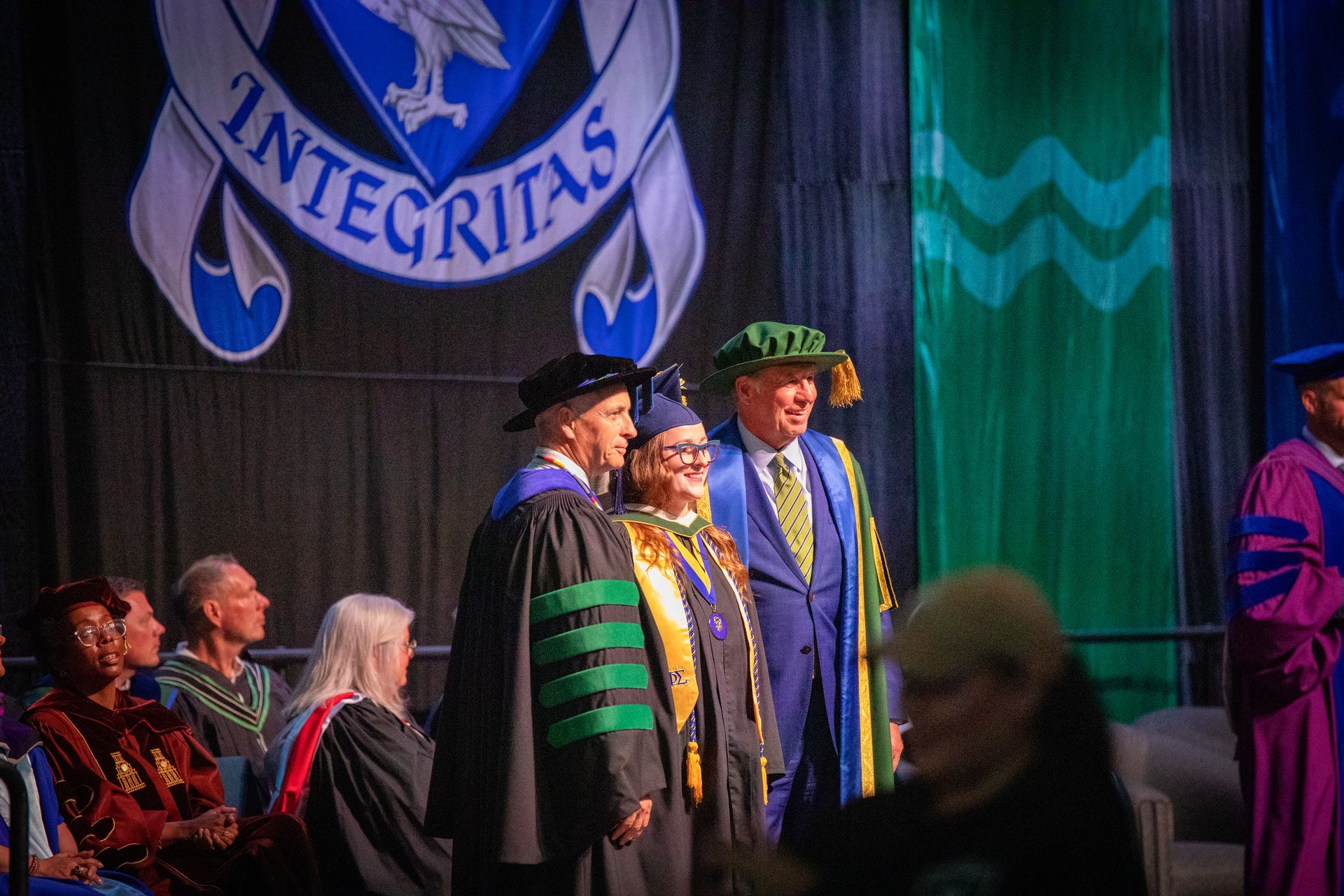 People on stage during Nipissing University Convocation 2026