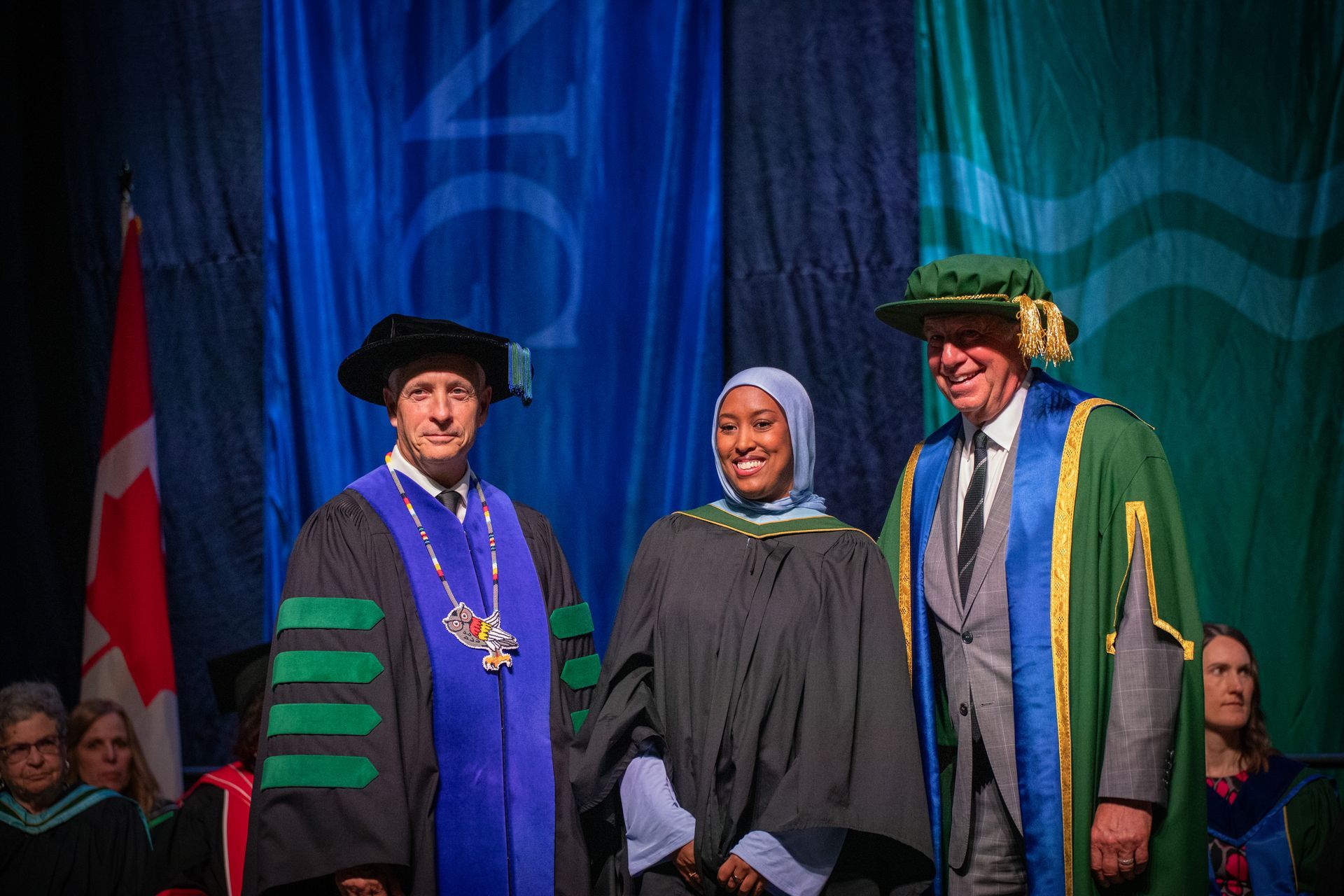People on stage during Nipissing University Convocation 2026