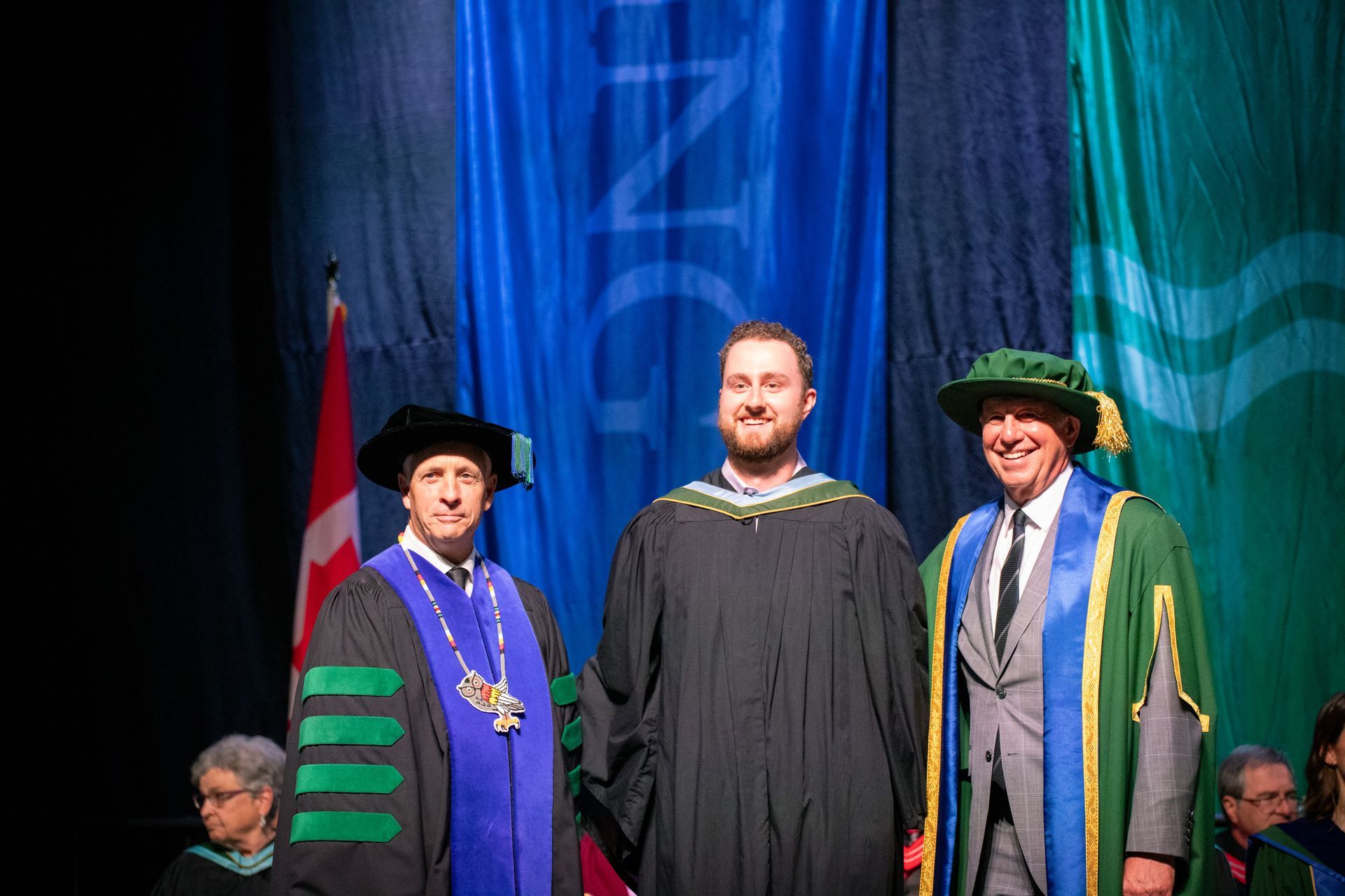 People on stage during Nipissing University Convocation 2026