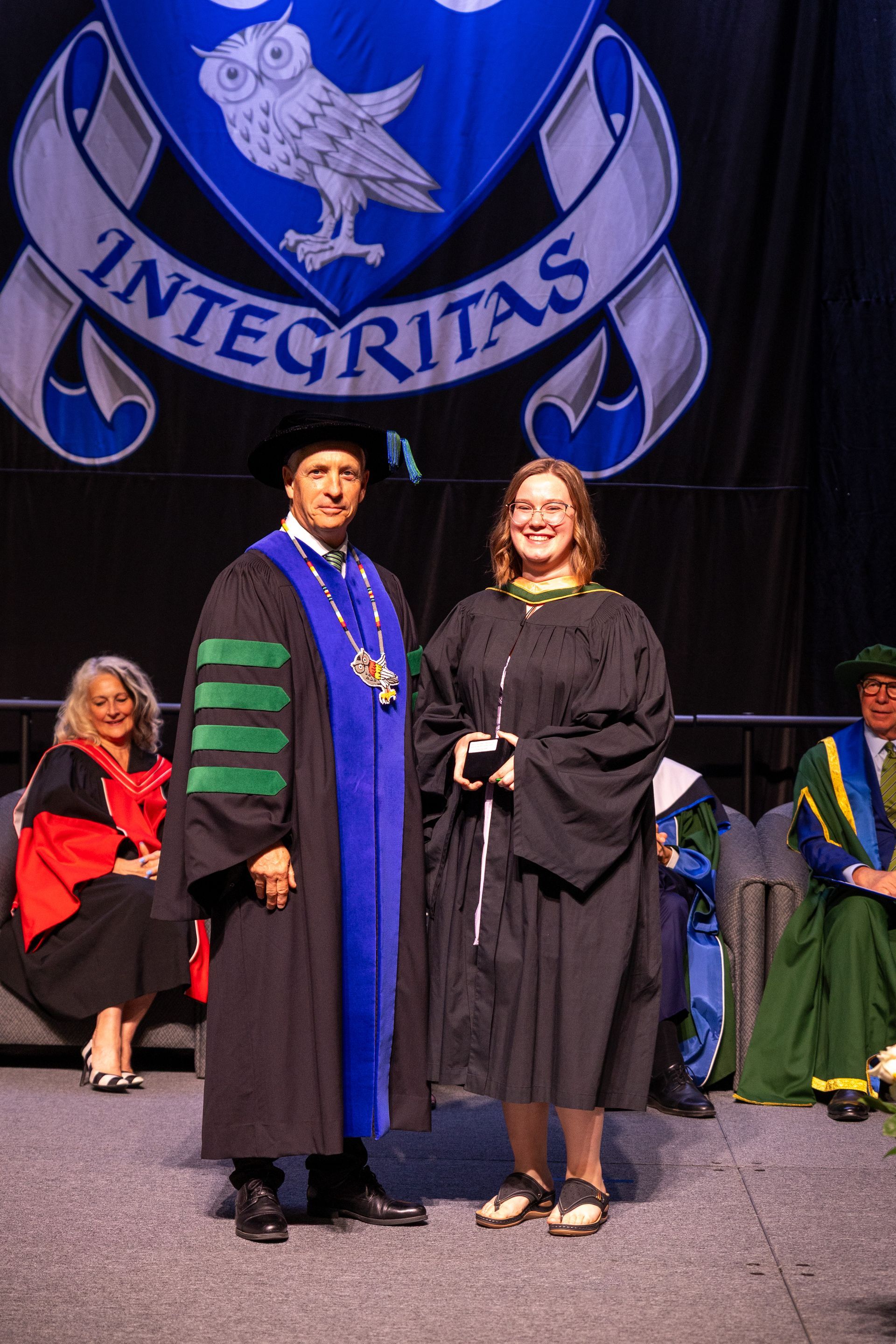 People on stage during Nipissing University Convocation 2026