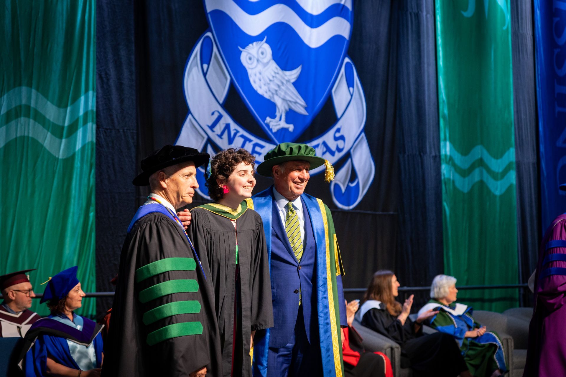 People on stage during Nipissing University Convocation 2026