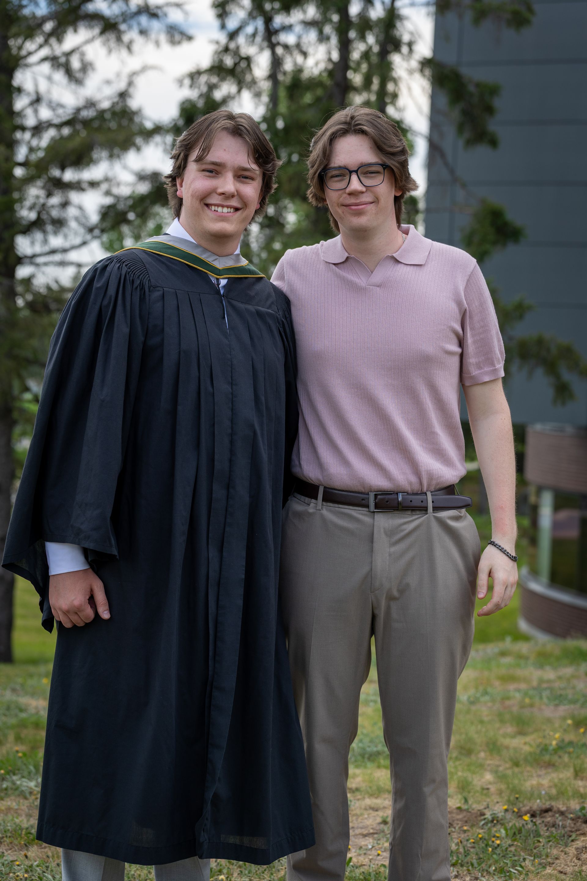 Nipissing University graduate with their family