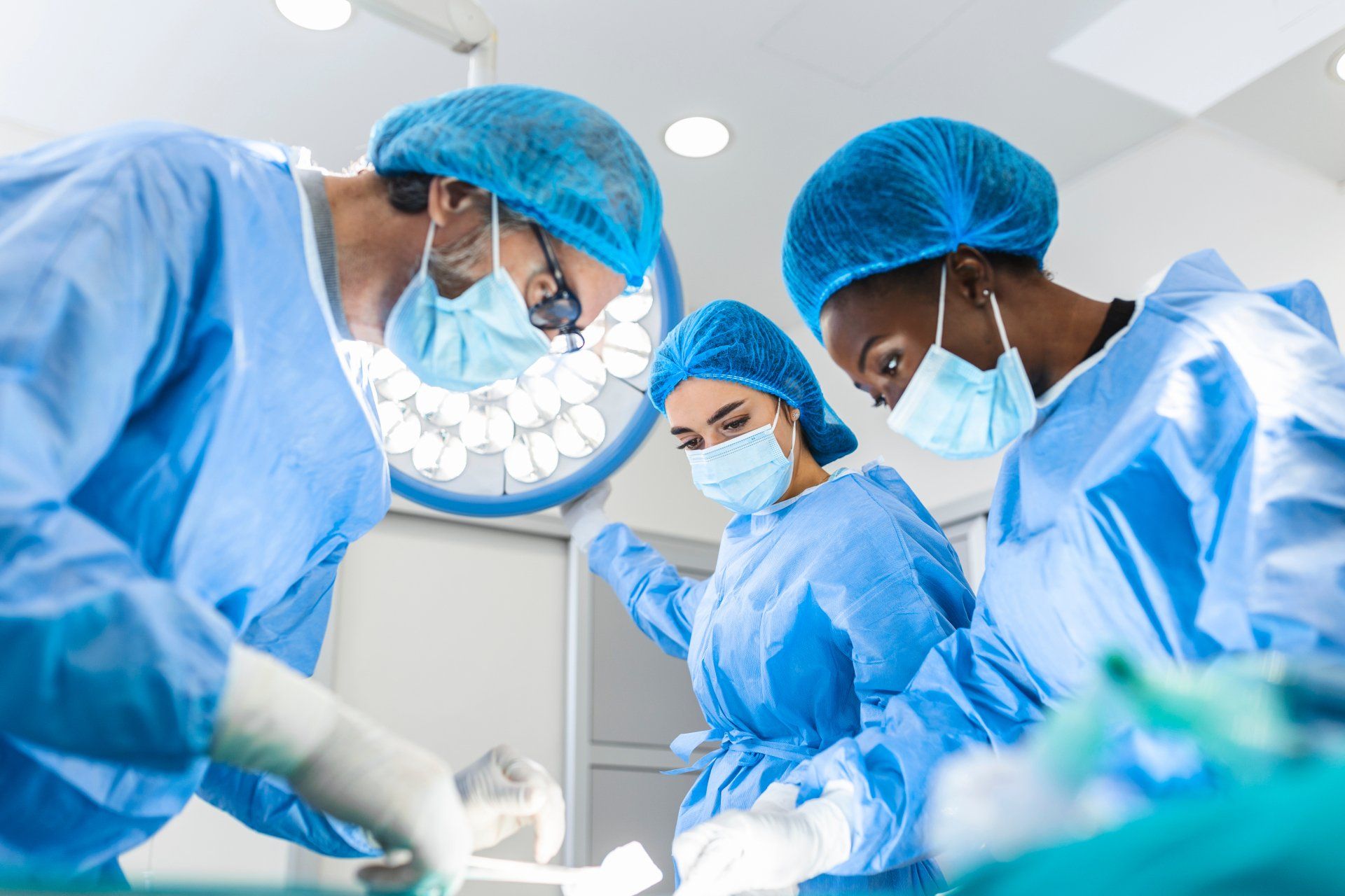 Surgical technology professionals at work