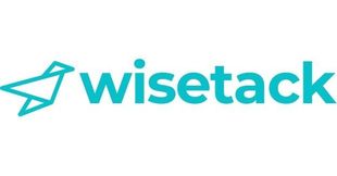 The logo for wise tack is blue and has a star on it.