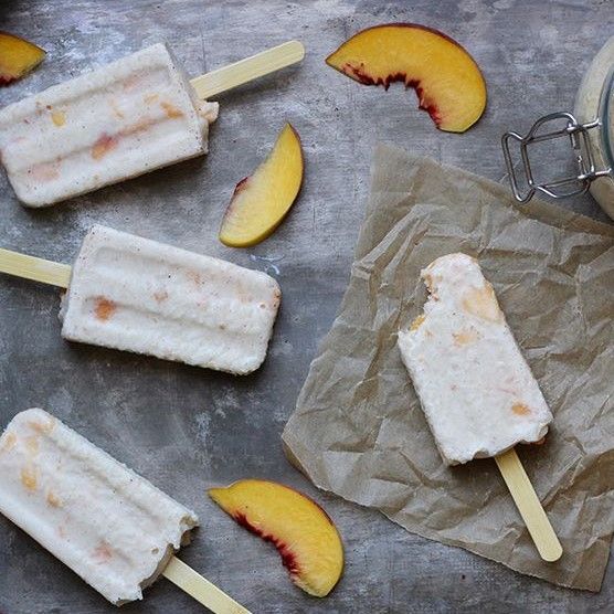 Peaches 'n Cream Rice Pudding Pops