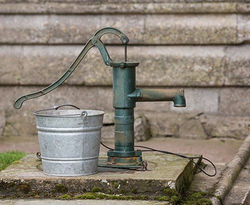 Record old well pump