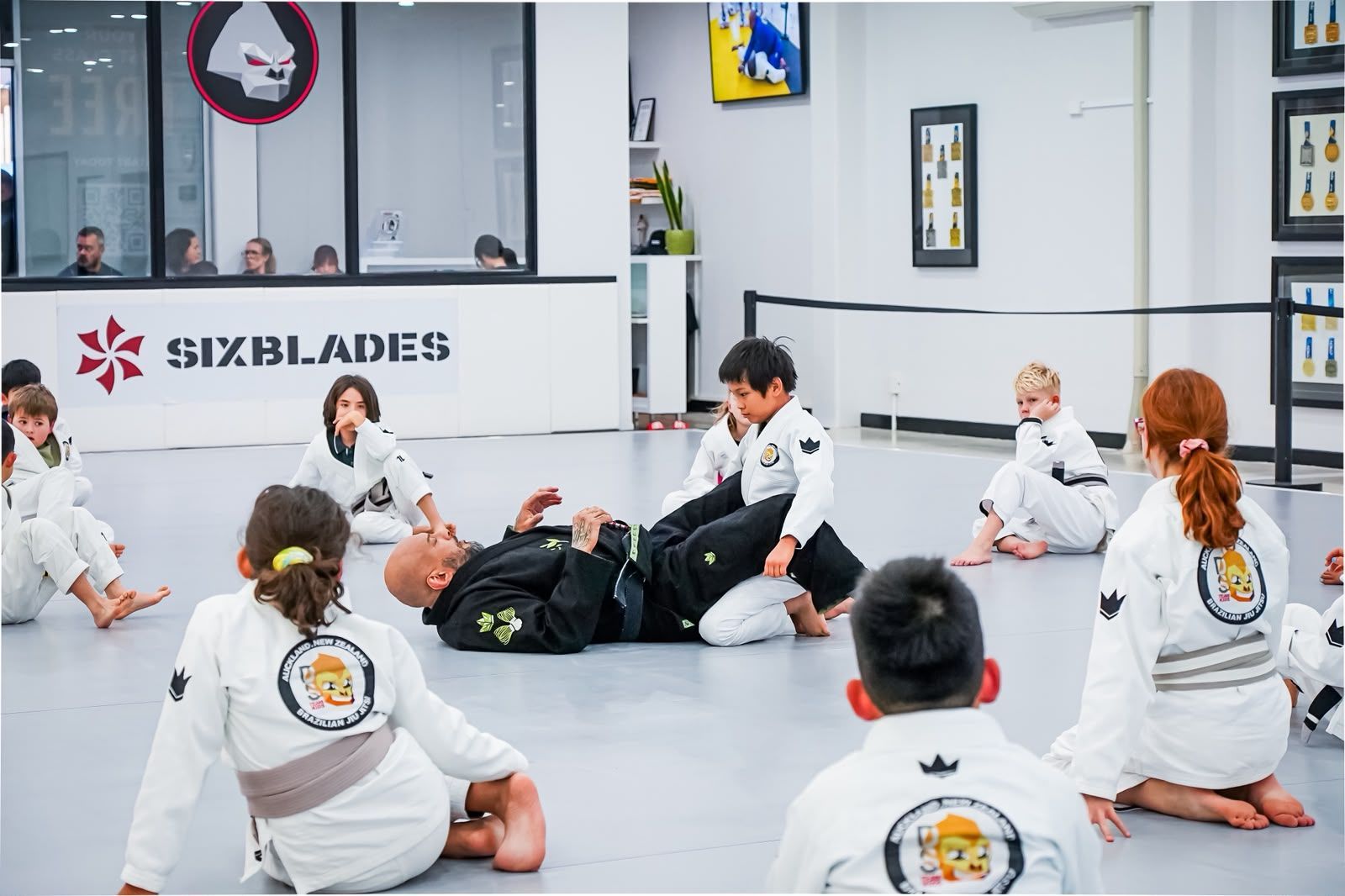Kids Jiu-Jitsu class in session