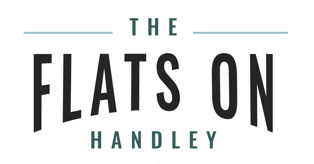 The Flats On Handley logo, dark text on a white background. 