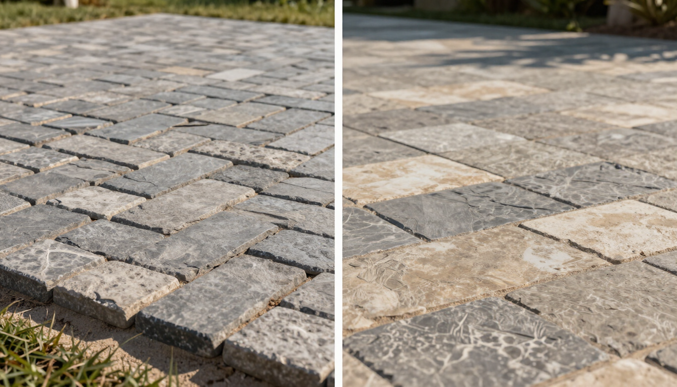 Concrete Texture vs Pavers