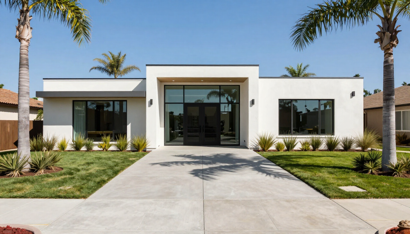 Professional concrete driveway installation in San Diego County