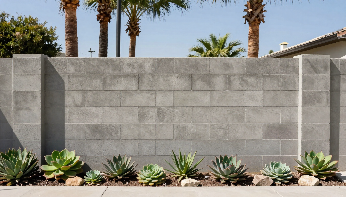 Finished Block Wall in San Diego