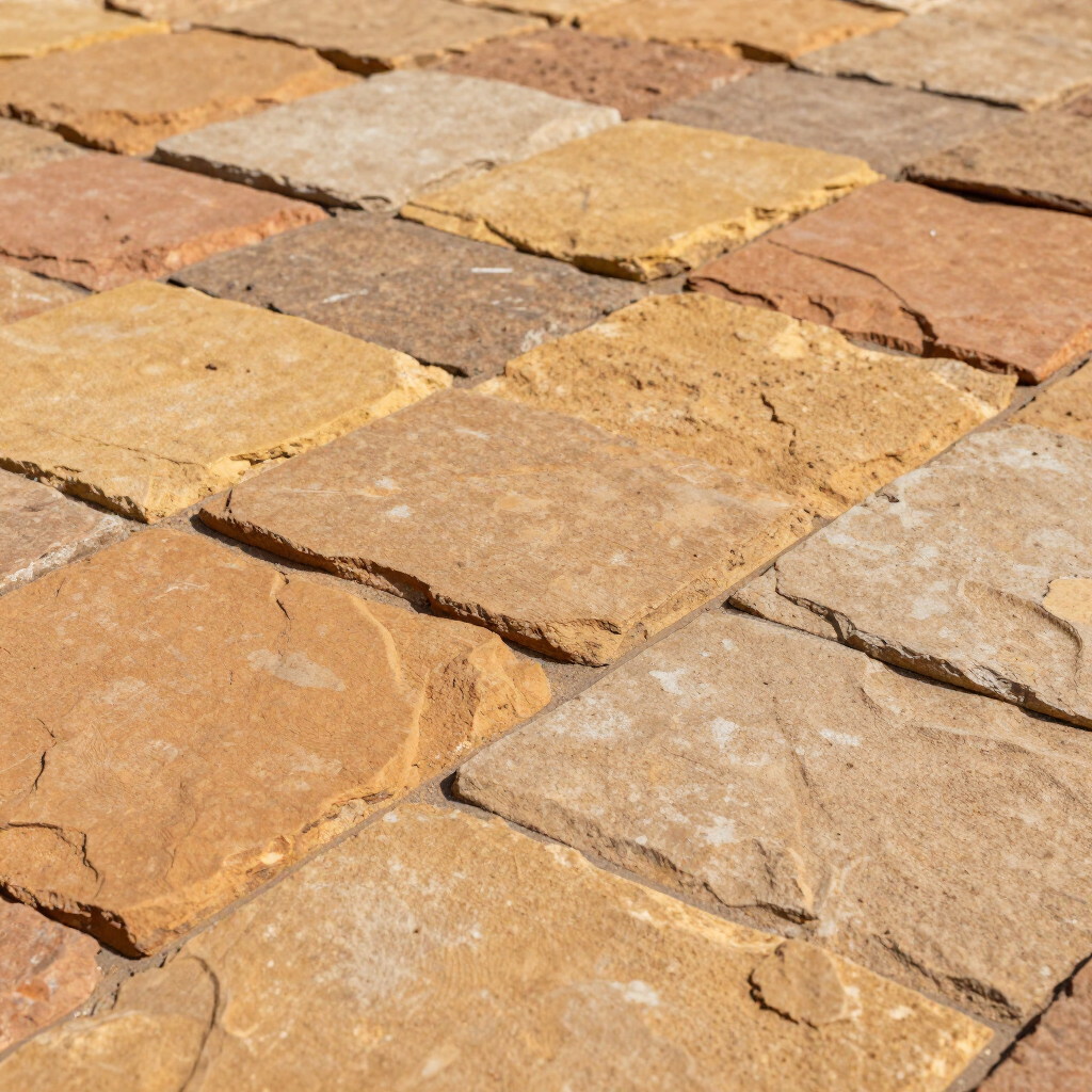 Modern stamped concrete patio design in San Diego backyard