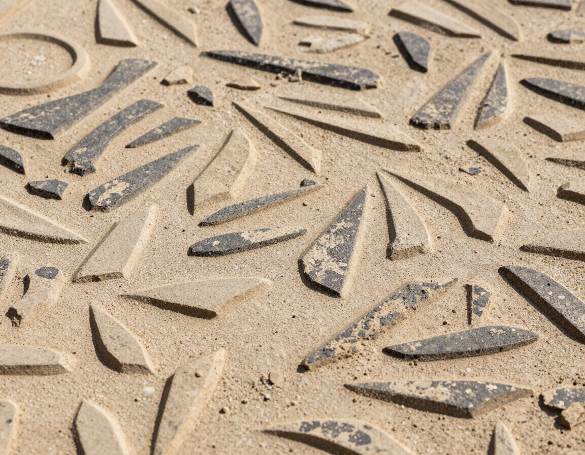 Close up of decorative concrete texture and color