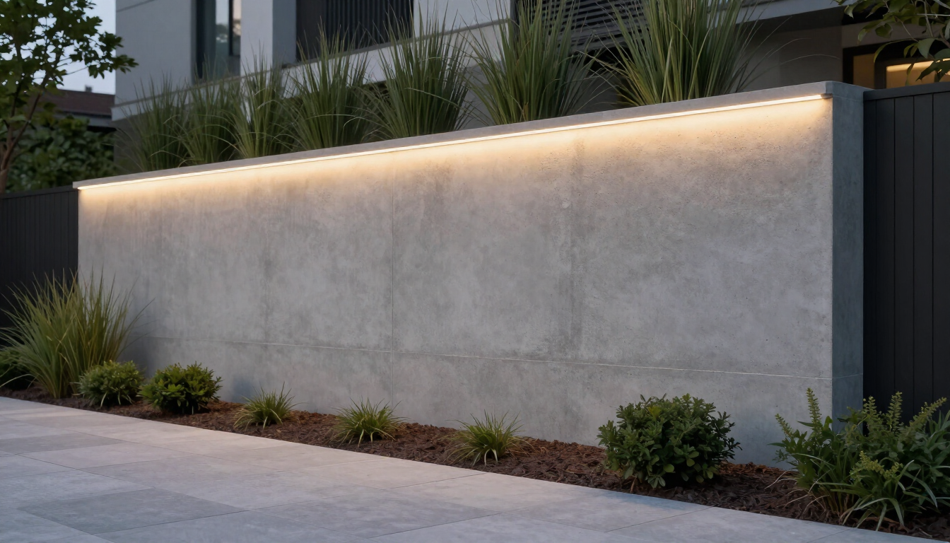 Finished Poured Concrete Wall