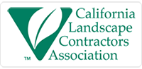 California Landscape Contractors Association logo in green with stylized leaf design