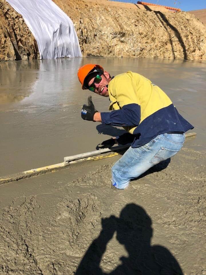 Man Standing In Concrete - Concreting in Southern Highlands, NSW
