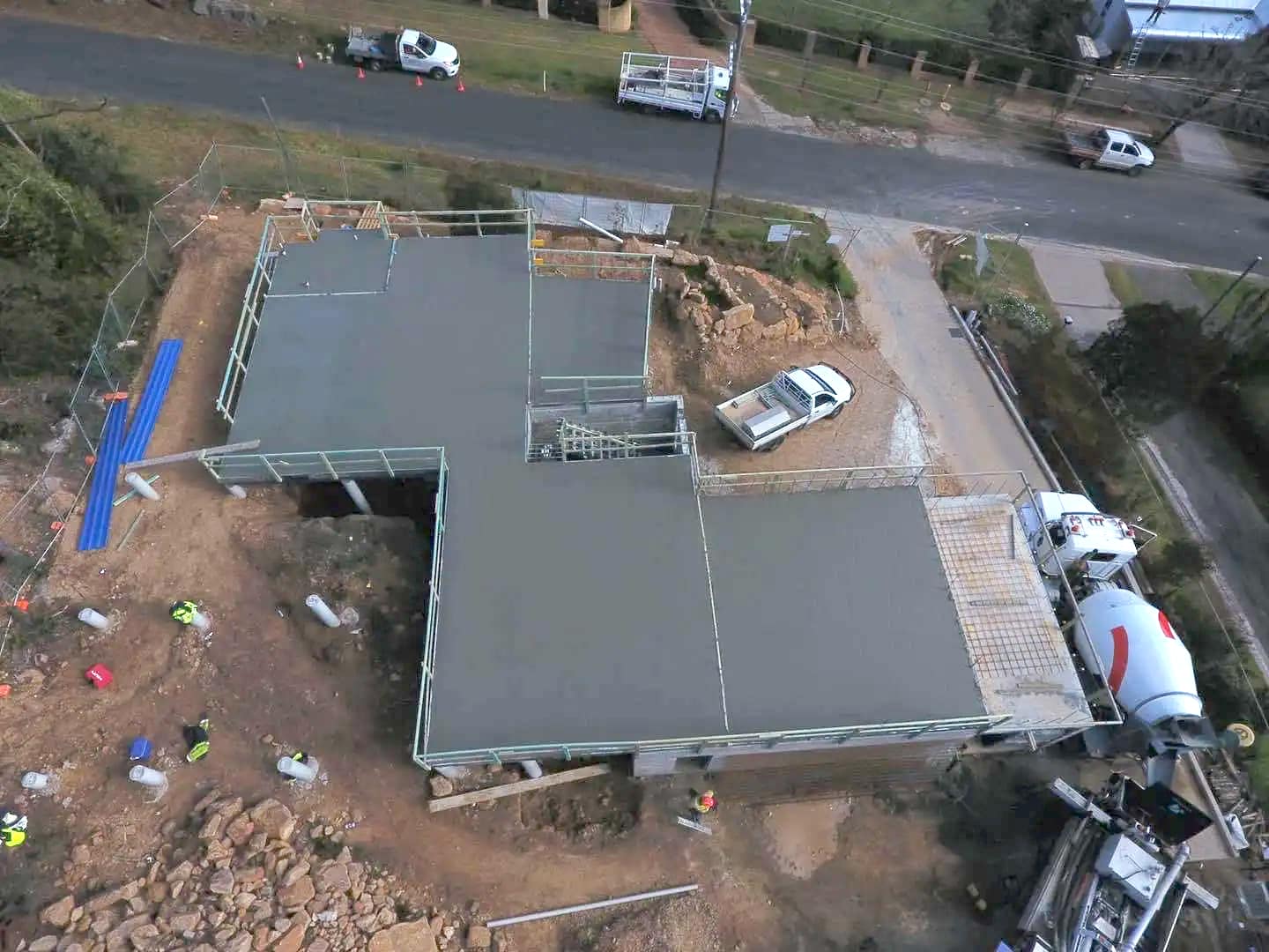 Aerial View Concreting - Concreting in Southern Highlands, NSW
