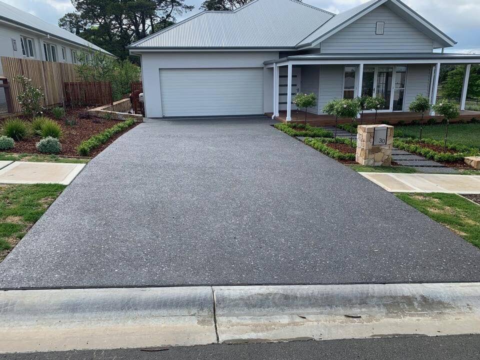 Garage House with Concrete Driveway - Concreting in Southern Highlands, NSW