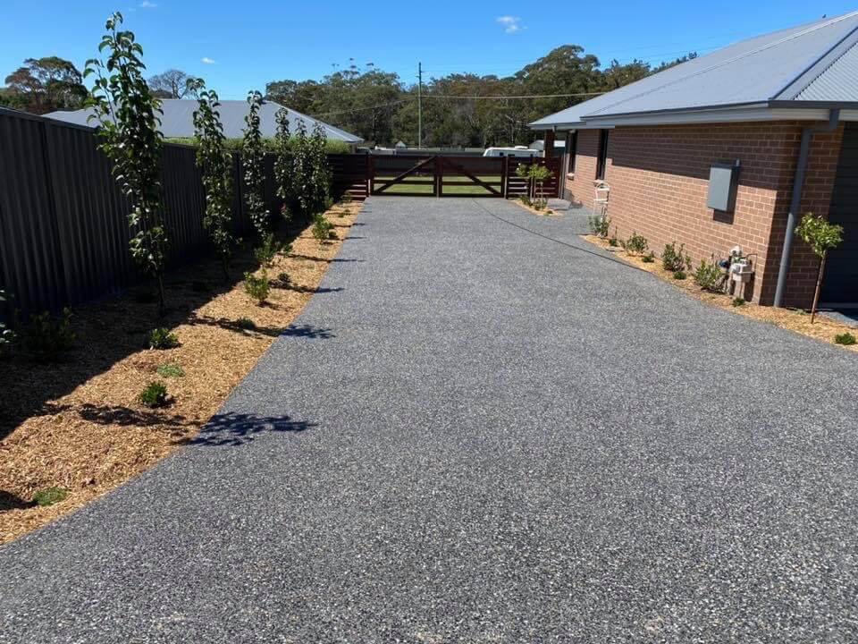Top View Blue Tennis Court - Concreting in Southern Highlands, NSW