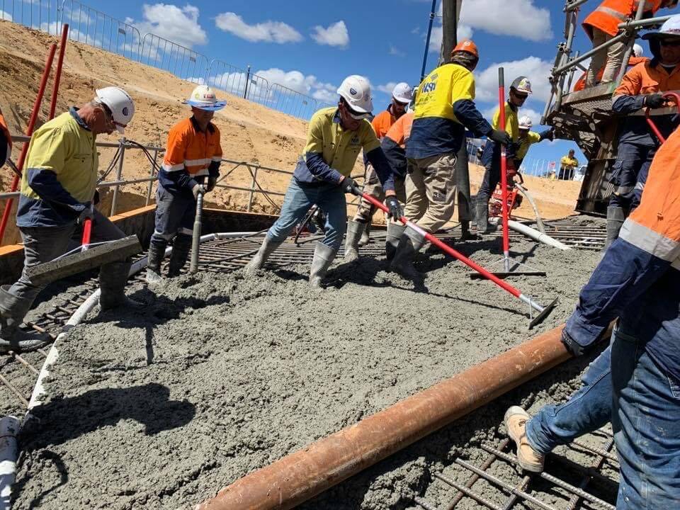 Workers Concreting Construction Site - Concreting in Southern Highlands, NSW