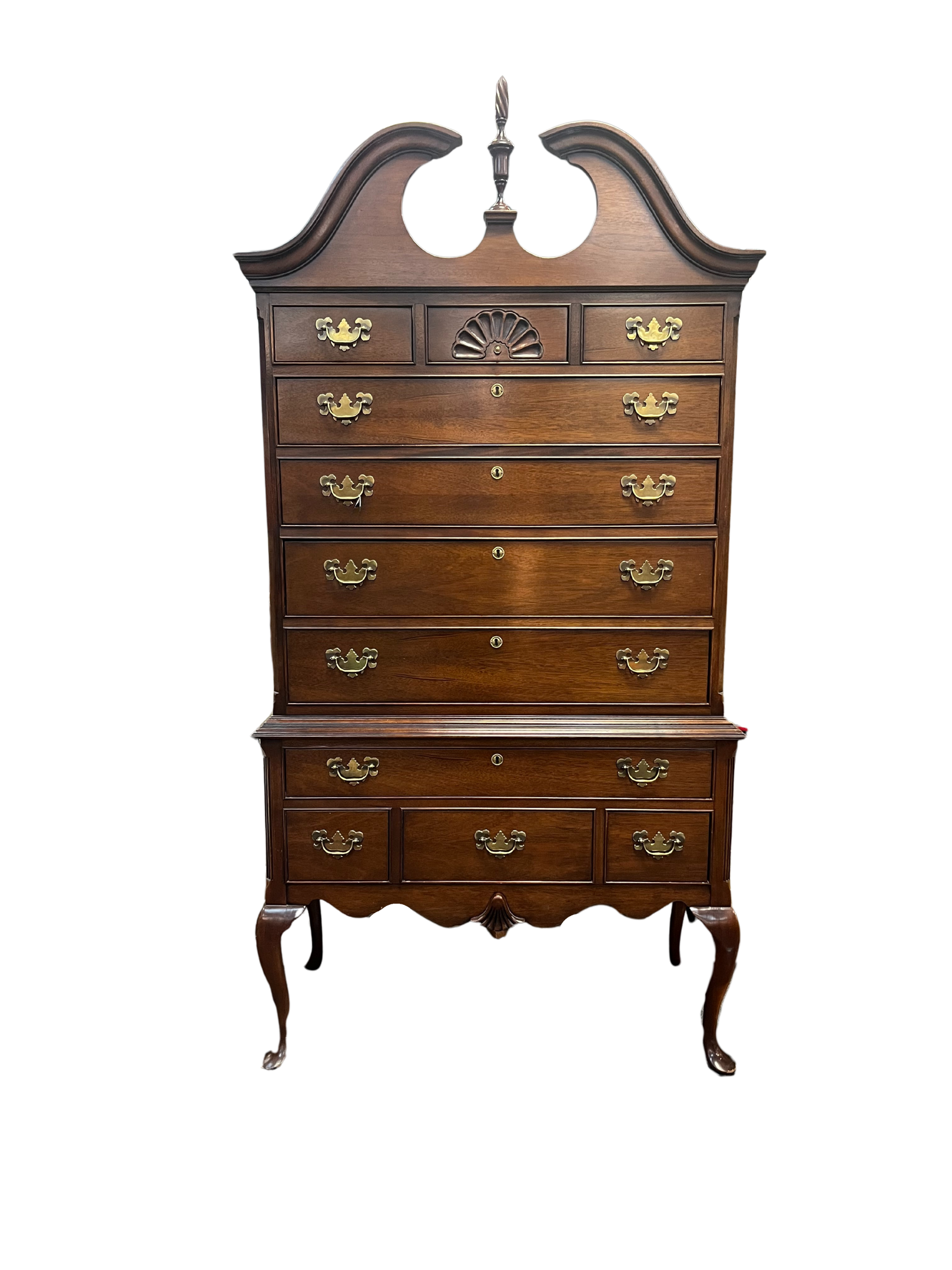 Vintage Hickory Chair Company Highboy Mahogany Dresser