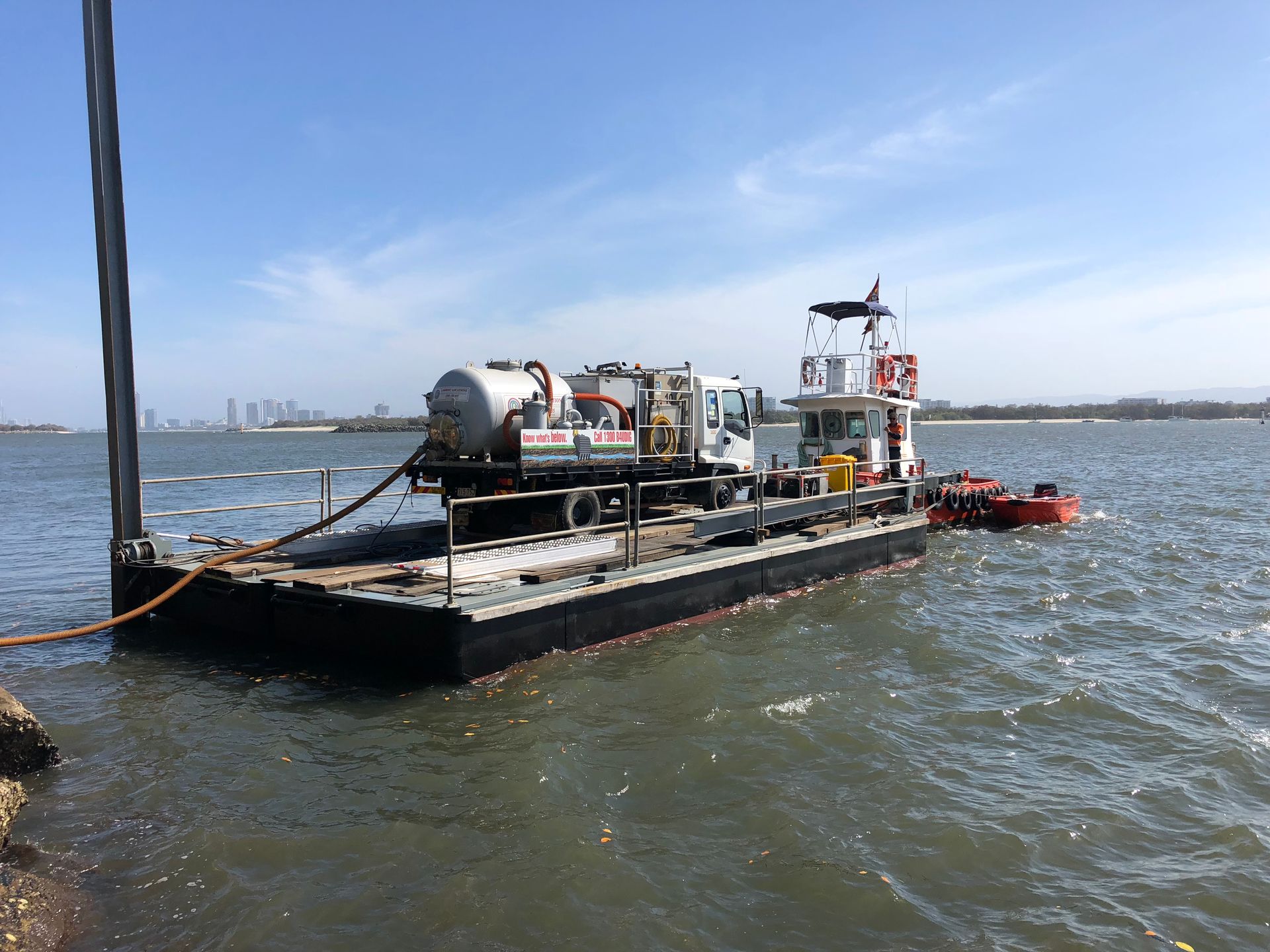truck on water