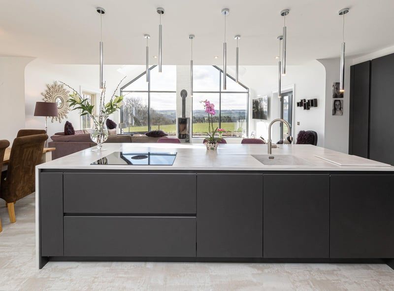 Kitchen views through large window