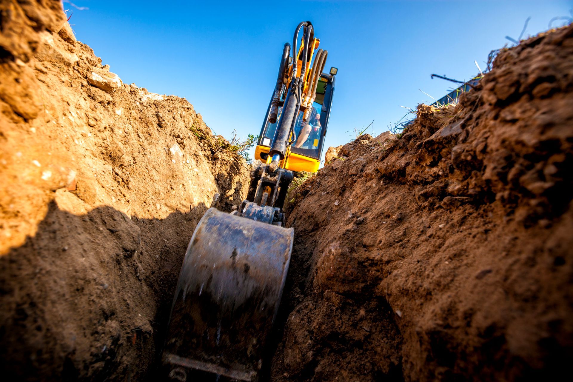 Excavator Digs the Foundation for the House — Unicoi, TN — David Anders Grading & Excavating
