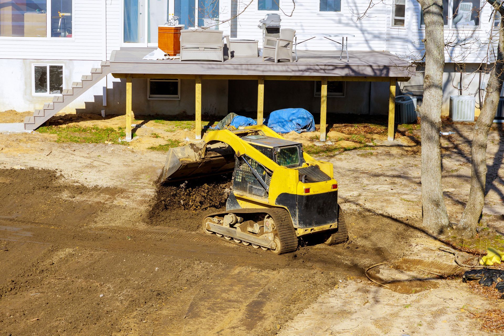 Bulldozer Leveling Ground — Unicoi, TN — David Anders Grading & Excavating