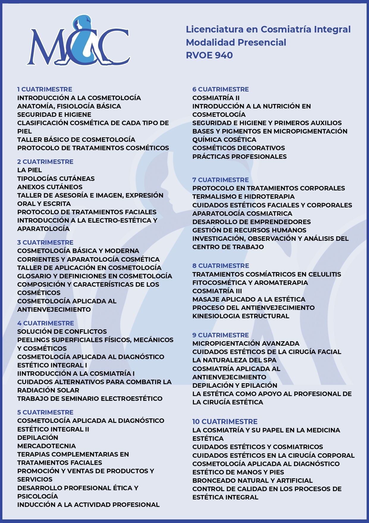 ESCUELA DE COSMIATRÃA MCC - LIDERAZGO
