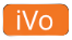 Oransje iVo-logo med hvit tekst på en avrundet firkantet bakgrunn