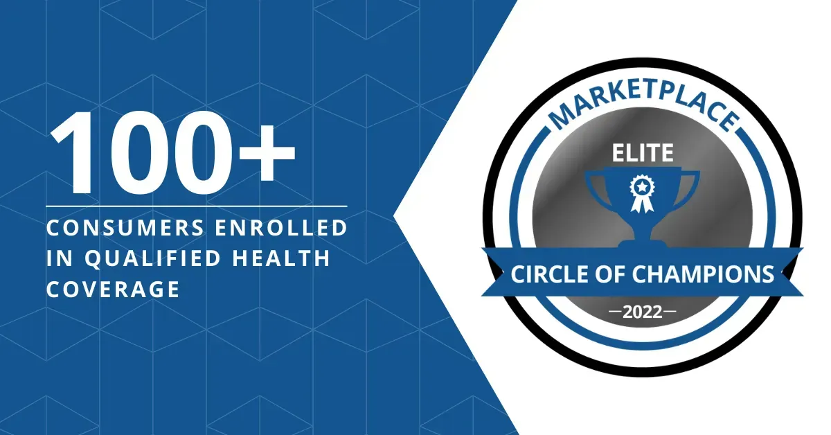 A logo for the marketplace elite circle of champions