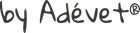 Logo « by Adévet » en caractères gris foncé. Symbole « ® » à côté du « t ».