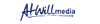 AWHill Media logo in blue handwriting on a white background