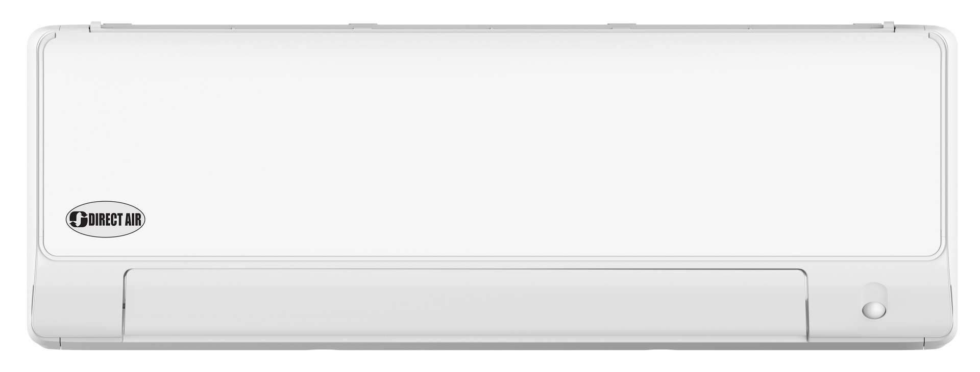 Un climatiseur mural blanc minimaliste.