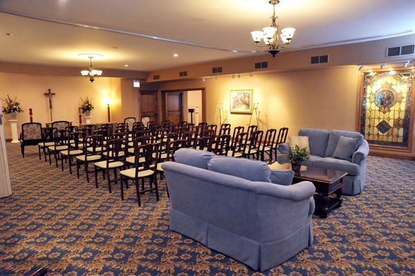 Inviting lounge seating is designed to create a peaceful and supportive environment for families
