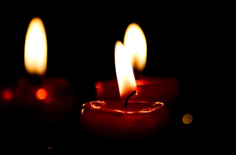 Memorial candles glowing at funeral homes in Burbank, IL.